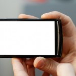 Hand holding mobile smart phone