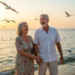 A,Happy,Old,Couple,By,The,Sea