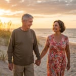 A,Happy,Old,Couple,By,The,Sea